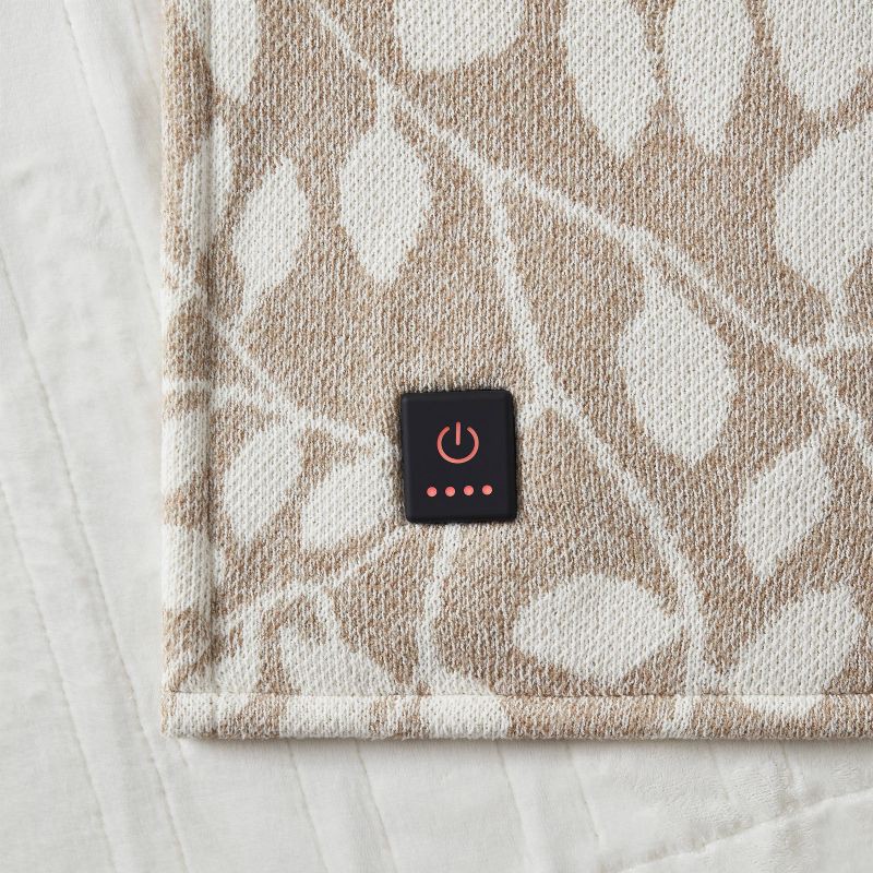 slide 4 of 5, Brookstone Heated Oversized Brushed Knit Throw Soft Petal, 1 ct