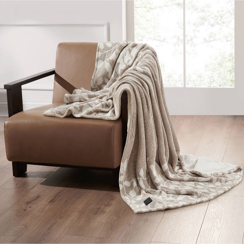 slide 1 of 5, Brookstone Heated Oversized Brushed Knit Throw Soft Petal, 1 ct