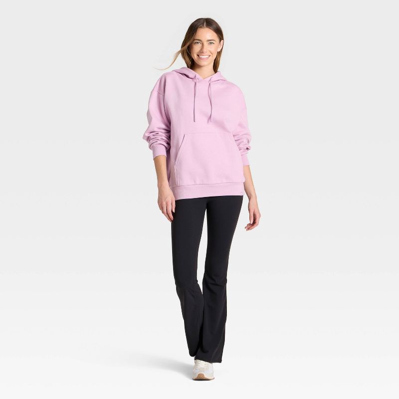 slide 3 of 3, Women's Fleece Hooded Sweatshirt - JoyLab™ Lavender L, 1 ct