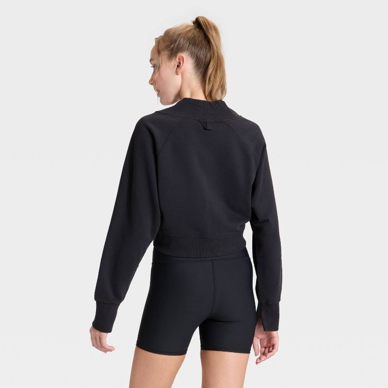 slide 2 of 3, Women's French Terry Shrug - JoyLab™ Black XL, 1 ct