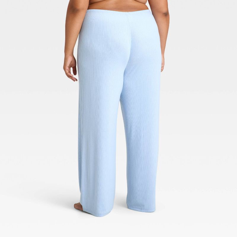 slide 2 of 3, Women's Variegated Ribbed Pajama Pants - Auden™ Blue XXL, 1 ct