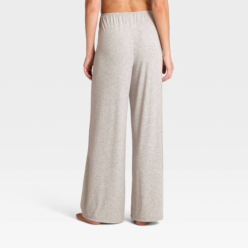 slide 2 of 3, Women's Variegated Ribbed Pajama Pants - Auden™ Gray S, 1 ct
