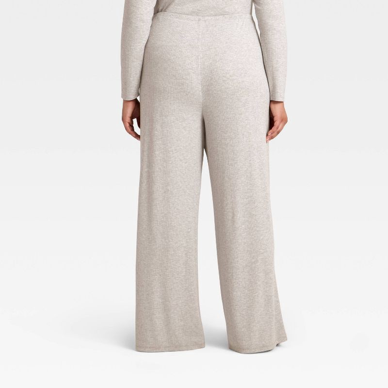 slide 2 of 3, Women's Variegated Ribbed Pajama Pants - Auden™ Gray XXL, 1 ct