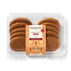Holiday Christmas Gingerbread Cookies -12.5oz/10ct - Favorite Day™