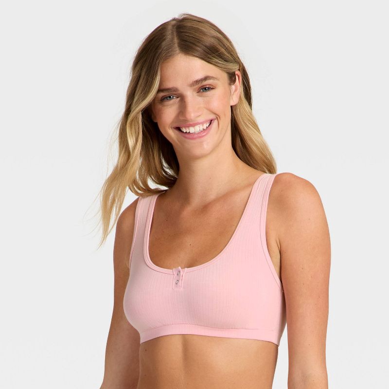 slide 1 of 5, Women's Modal Blend Scoop Bralette - Auden™ Blush S, 1 ct