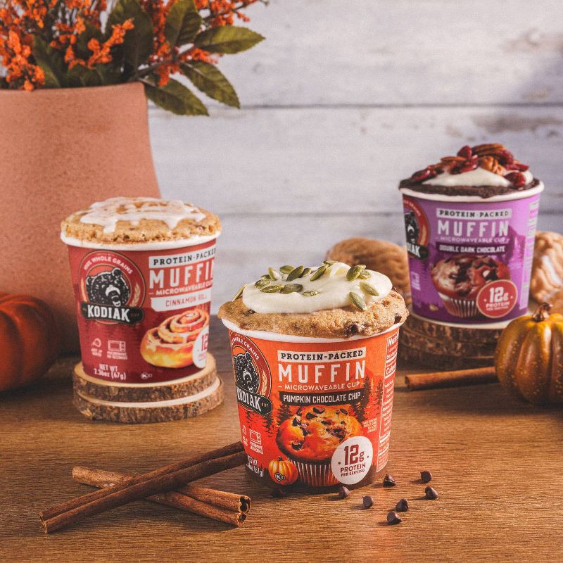 slide 7 of 7, Kodiak Cakes Protein-Packed Pumpkin Dark Chocolate Muffin Power Cup - 2.36oz, 2.36 oz