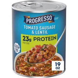 Progresso Gluten Free Protein Tomato Sausage and Lentil Soup - 19oz