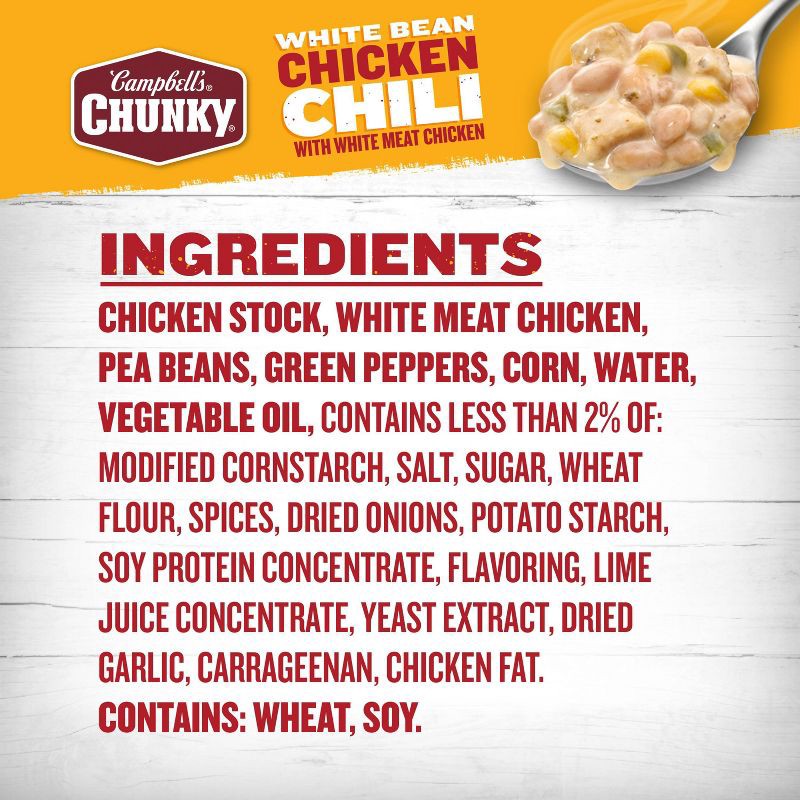 slide 5 of 10, Campbell's Chunky White Bean Chicken Chilli - 19oz, 19 oz