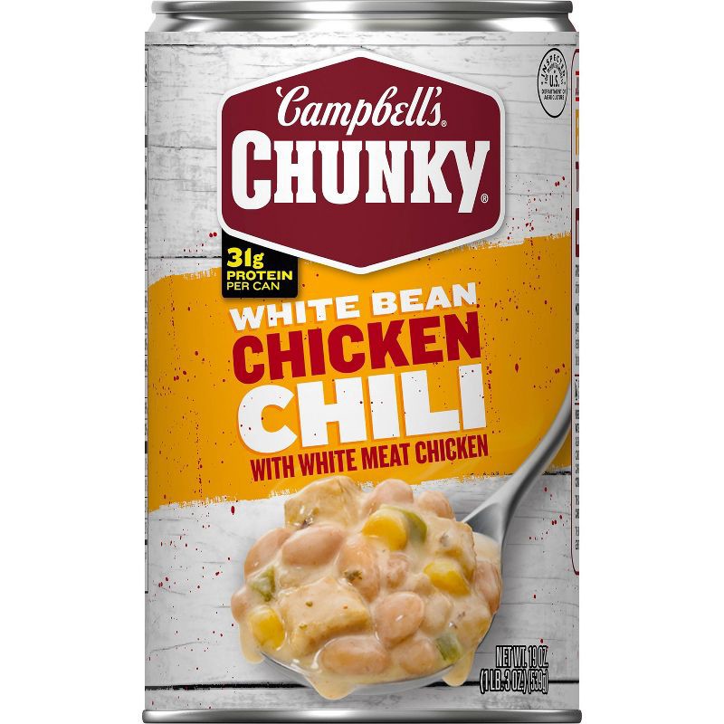 slide 7 of 10, Campbell's Chunky White Bean Chicken Chilli - 19oz, 19 oz