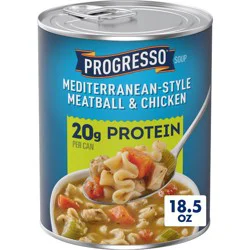 Progresso Protein Mediterranean Style Meatball & Chicken Soup - 18.5oz