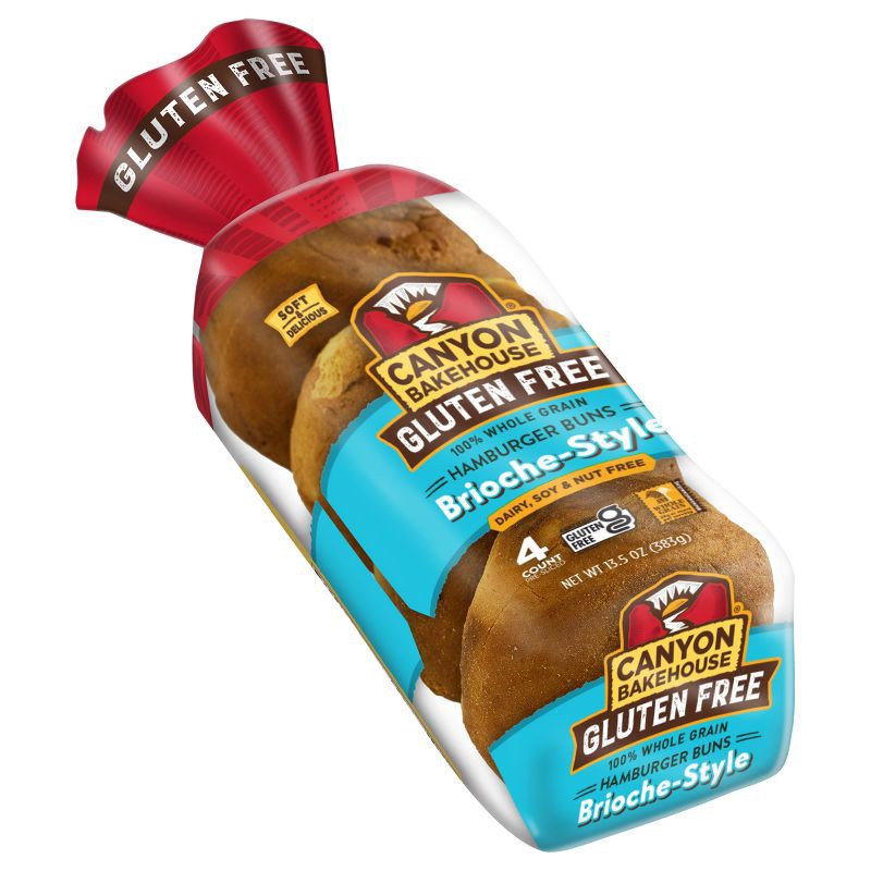 slide 11 of 14, Canyon Bakehouse Brioche Gluten Free Hamburger Buns - 13.5oz, 13.5 oz