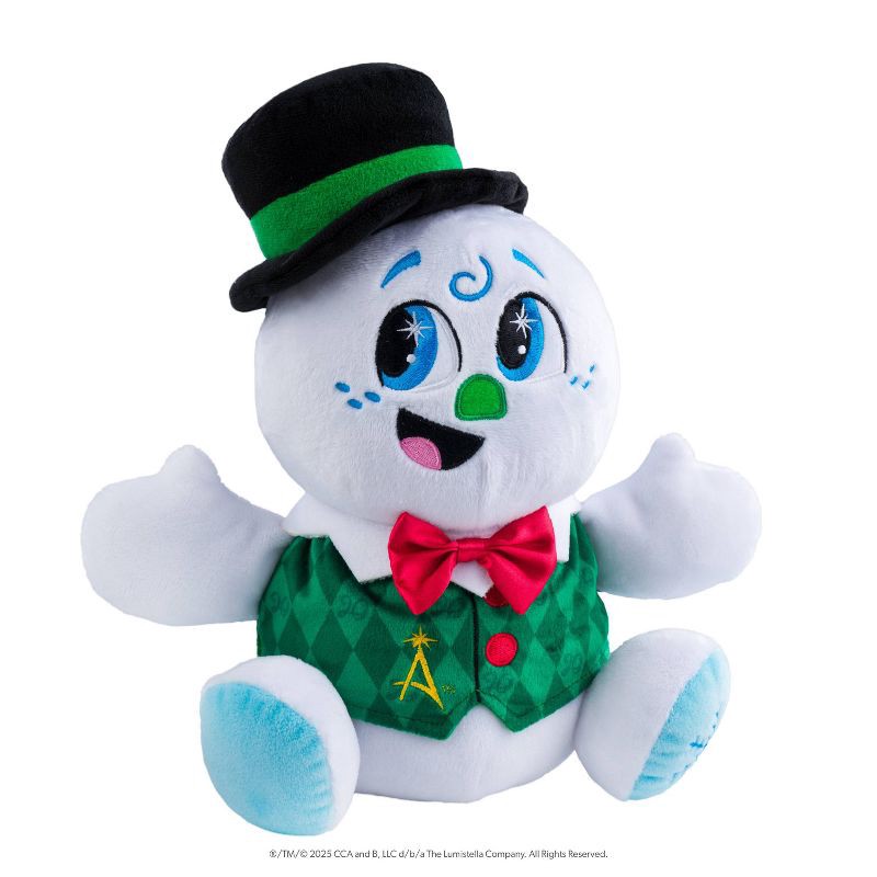 slide 5 of 9, Elf on the Shelf SnoStax Razzle the Snowman Plush and Book 20th Anniversary Edition, 1 ct