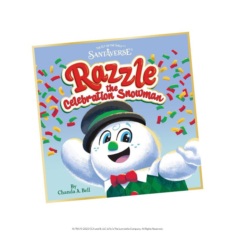 slide 7 of 9, Elf on the Shelf SnoStax Razzle the Snowman Plush and Book 20th Anniversary Edition, 1 ct