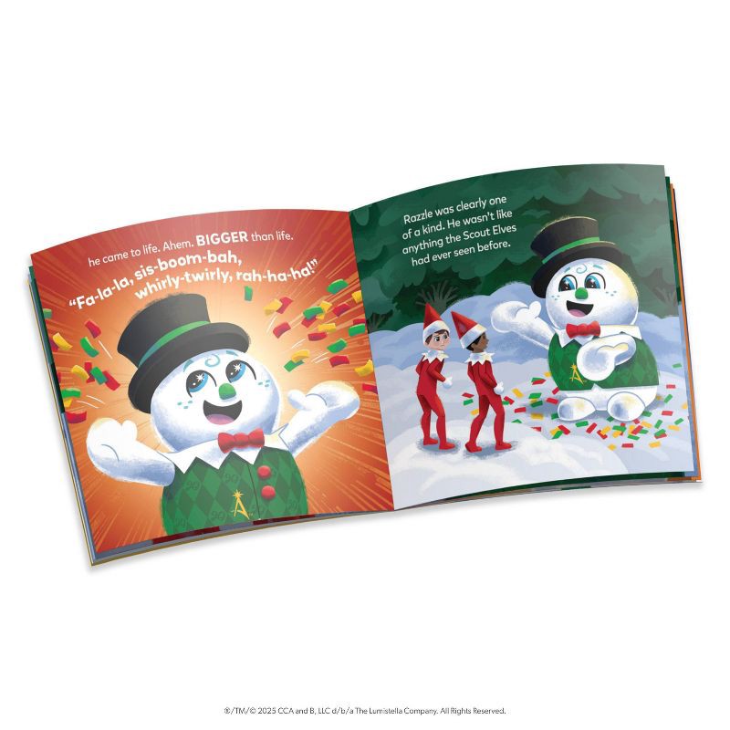 slide 8 of 9, Elf on the Shelf SnoStax Razzle the Snowman Plush and Book 20th Anniversary Edition, 1 ct