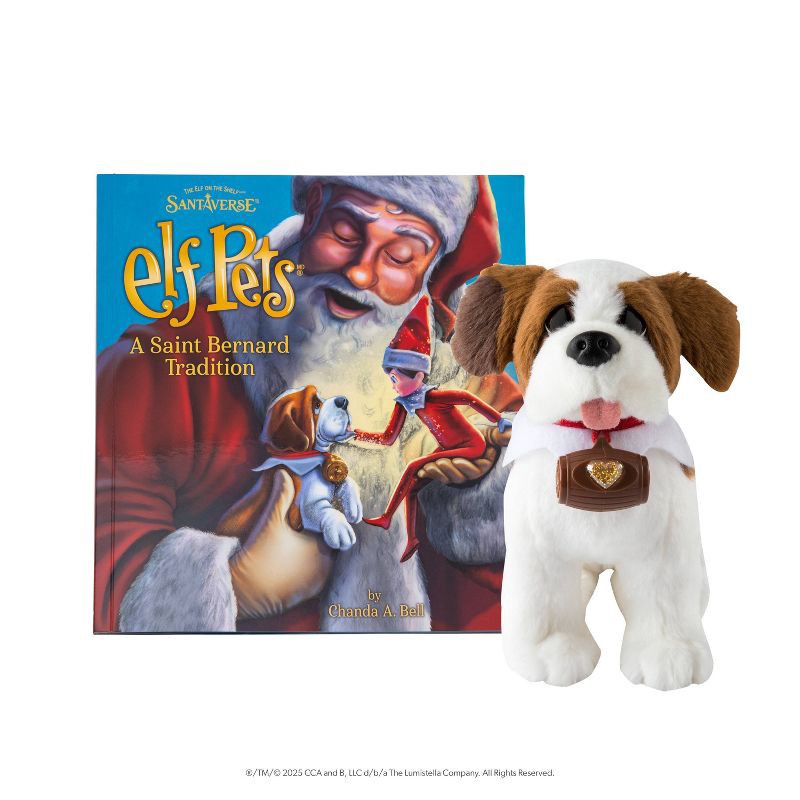 slide 3 of 11, Elf on the Shelf Elf Pets A St. Bernard Tradition Plush Toy with Storybook, 1 ct