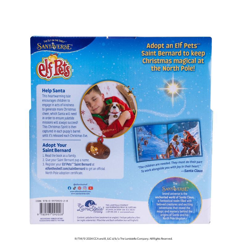 slide 11 of 11, Elf on the Shelf Elf Pets A St. Bernard Tradition Plush Toy with Storybook, 1 ct