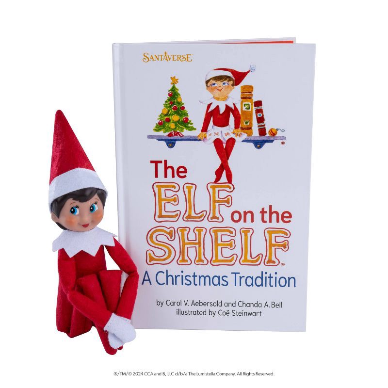 slide 8 of 10, Elf on the Shelf Box Set Girl Scout Elf with Blue Eyes with Storybook, 1 ct