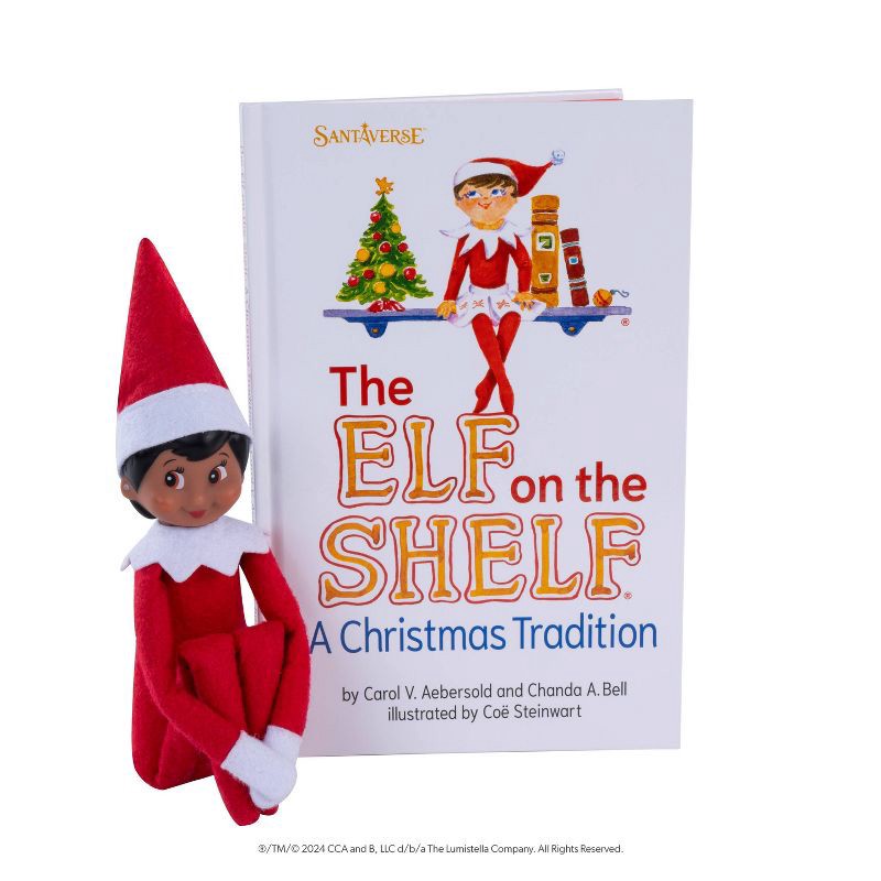 slide 10 of 11, Elf on the Shelf Box Set Girl Scout Elf with Brown Eyes with Storybook, 1 ct