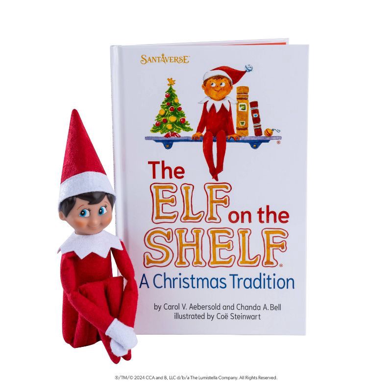 slide 11 of 12, Elf on the Shelf Box Set Boy Scout Elf with Blue Eyes with Storybook, 1 ct