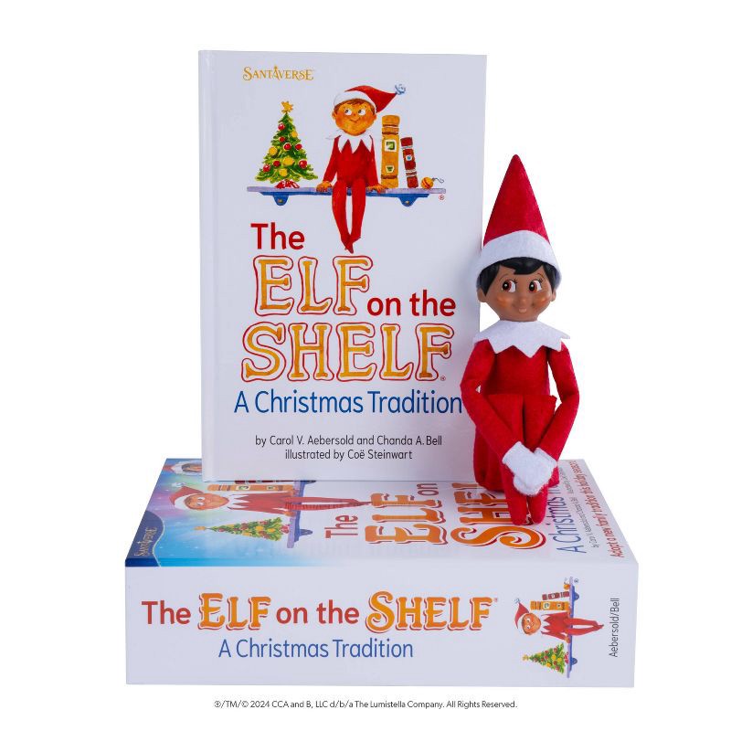 slide 2 of 10, Elf on the Shelf Box Set Boy Scout Elf with Brown Eyes with Storybook, 1 ct