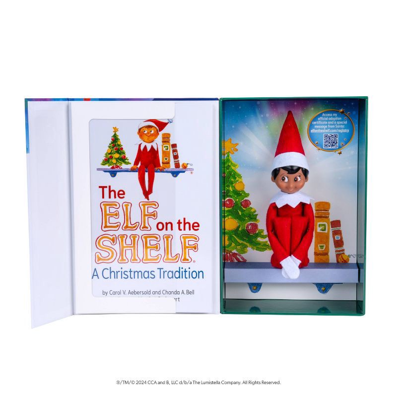 slide 3 of 10, Elf on the Shelf Box Set Boy Scout Elf with Brown Eyes with Storybook, 1 ct