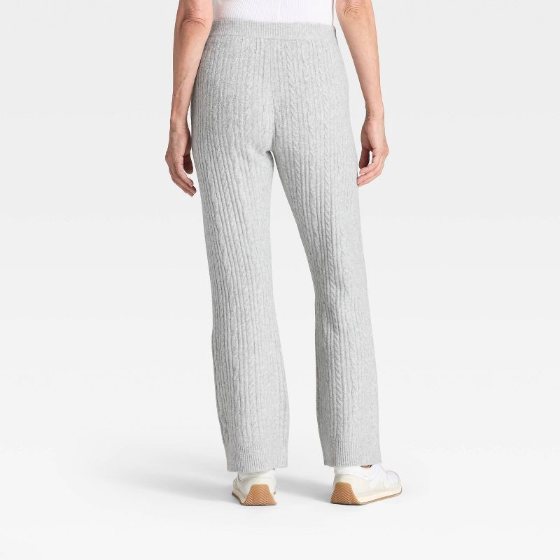 slide 2 of 3, Women's High-Rise Wide Leg Ankle Sweater Pull-On Pants - Universal Thread™ Gray XS, 1 ct