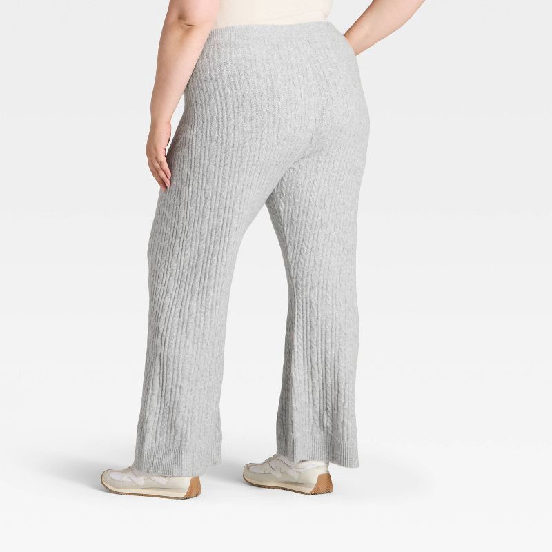 slide 2 of 3, Women's High-Rise Wide Leg Ankle Sweater Pull-On Pants - Universal Thread™ Gray XXL, 1 ct