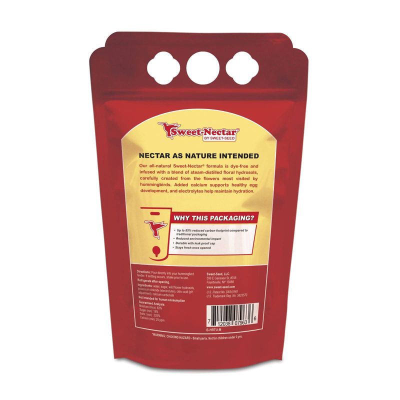 slide 2 of 5, Nature's Way Bird Products 50.7 fl oz Sweet-Nectar Hum Bag Ready-To-Use, 50.7 fl oz