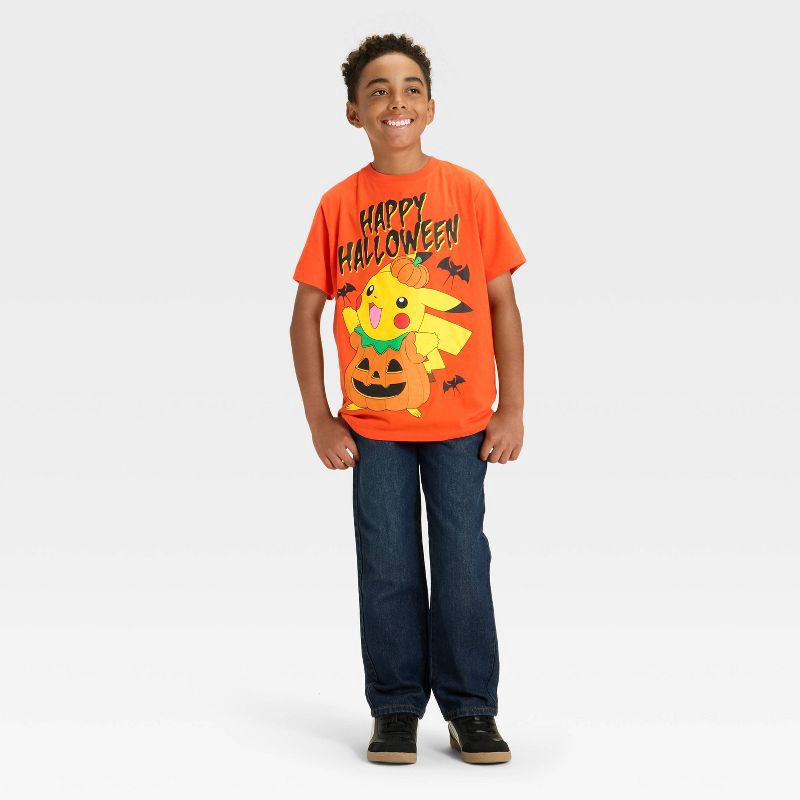 Pokemon Boys' Pokémon Pikachu Halloween Short Sleeve Graphic T
