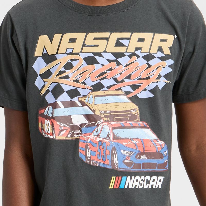 slide 2 of 4, Boys' NASCAR Short Sleeve Graphic T-Shirt - Black S, 1 ct