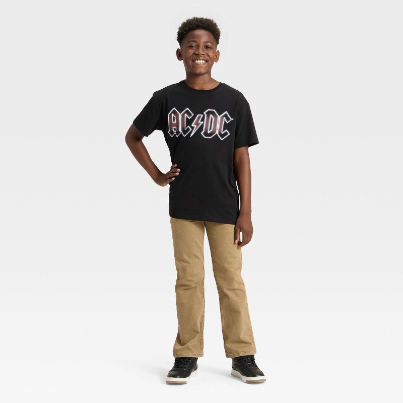slide 3 of 3, AC/DC Boys' ACDC Oversized Short Sleeve Graphic T-Shirt - Black XL, 1 ct