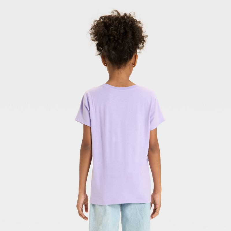 slide 3 of 4, Girls' Wicked True Friendship Glitter Short Sleeve Graphic T-Shirt - Light Purple XS, 1 ct