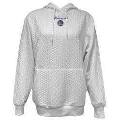 NBA Golden State Warriors Women's Long Sleeve Crusive Textured White Hooded Sweatshirt - S