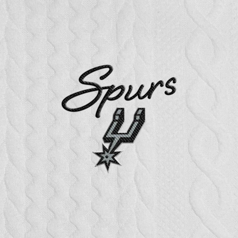 slide 4 of 4, NBA San Antonio Spurs Women's Long Sleeve Crusive Textured White Hooded Sweatshirt - L, 1 ct
