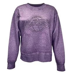 NBA Los Angeles Lakers Women's Embossed Crew Neck Fleece Sweatshirt - XL