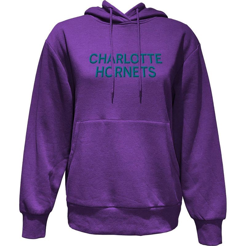 slide 1 of 4, NBA Charlotte Hornets Women's Long Sleeve Hooded Sweatshirt - L, 1 ct