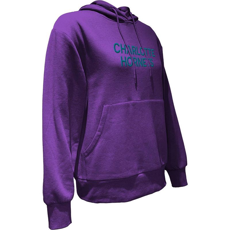 slide 3 of 4, NBA Charlotte Hornets Women's Long Sleeve Hooded Sweatshirt - XL, 1 ct