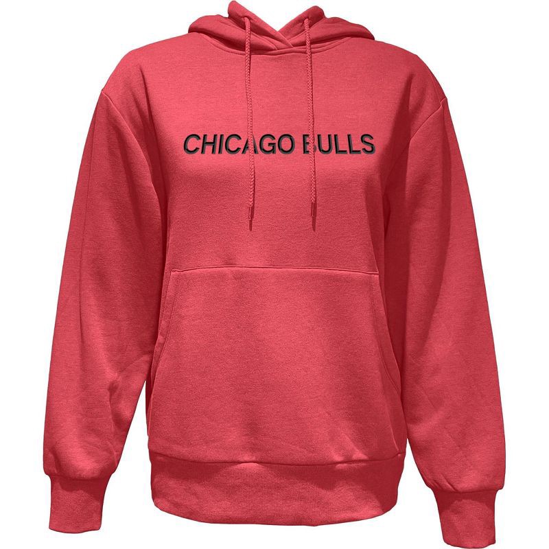 slide 1 of 4, NBA Chicago Bulls Women's Long Sleeve Hooded Sweatshirt - S, 1 ct