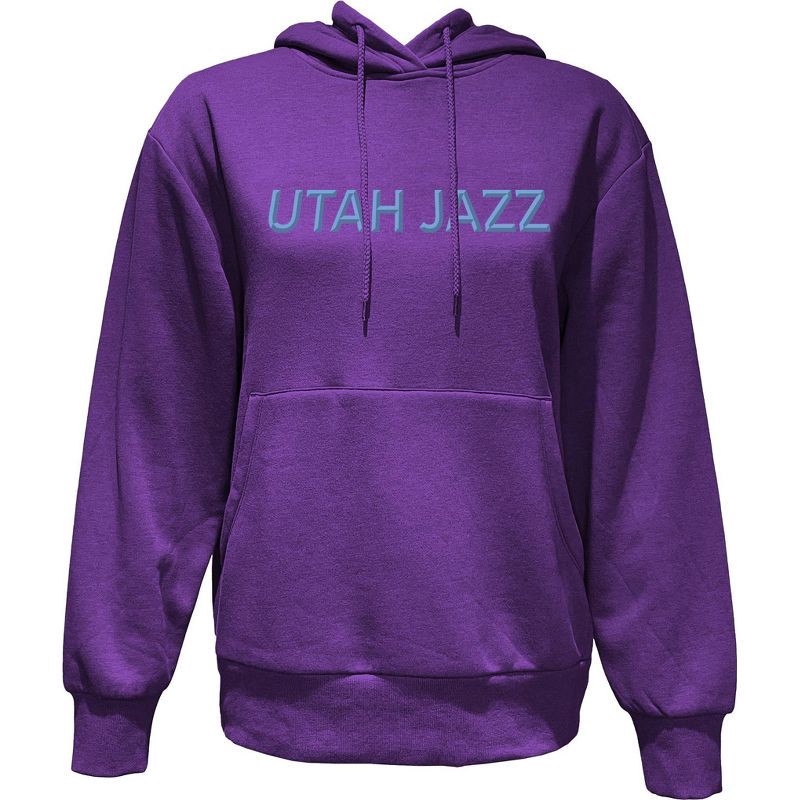 slide 1 of 4, NBA Utah Jazz Women's Long Sleeve Hooded Sweatshirt - L, 1 ct