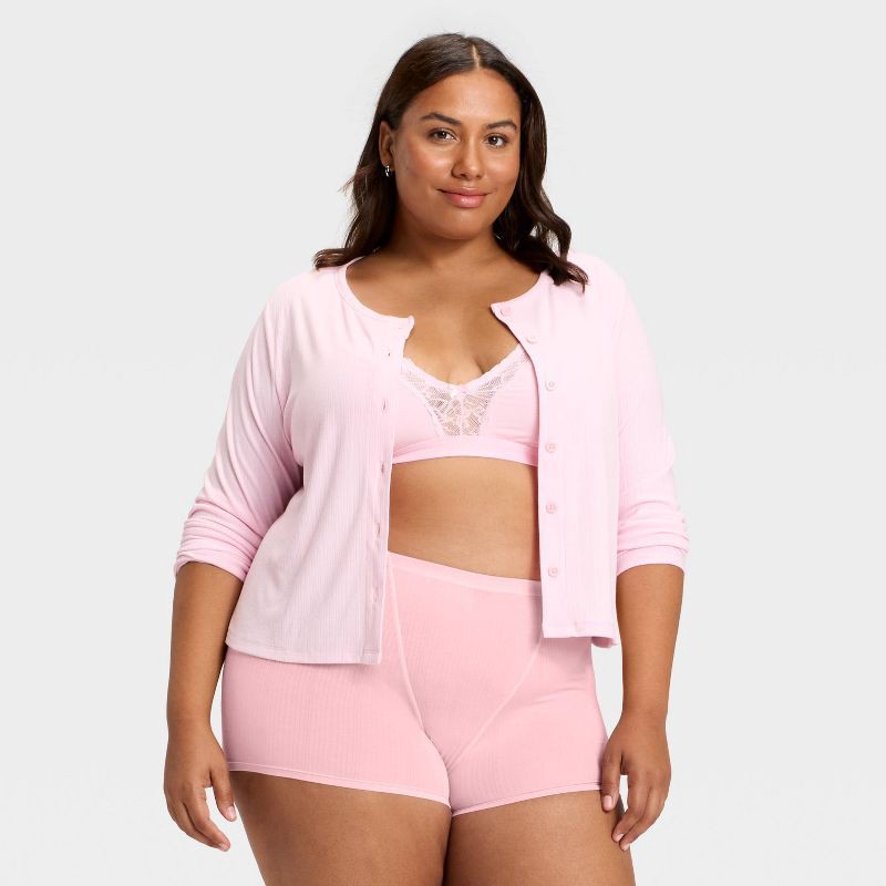 slide 3 of 3, Women's Modal Blend Shortie - Auden™ Blush XXL, 1 ct