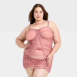 Women's Mesh Lingerie Slip Dress - Auden™ Mauve XXL