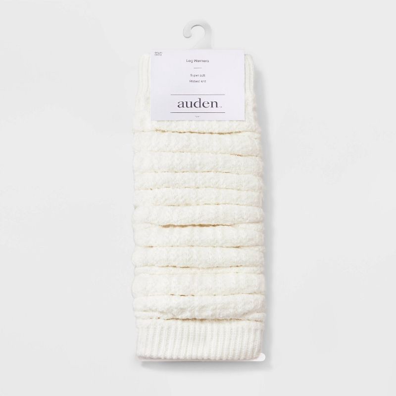 slide 3 of 4, Women's Textured Super Soft Legwarmer Boot Socks - Auden™ Ivory 4-10, 1 ct