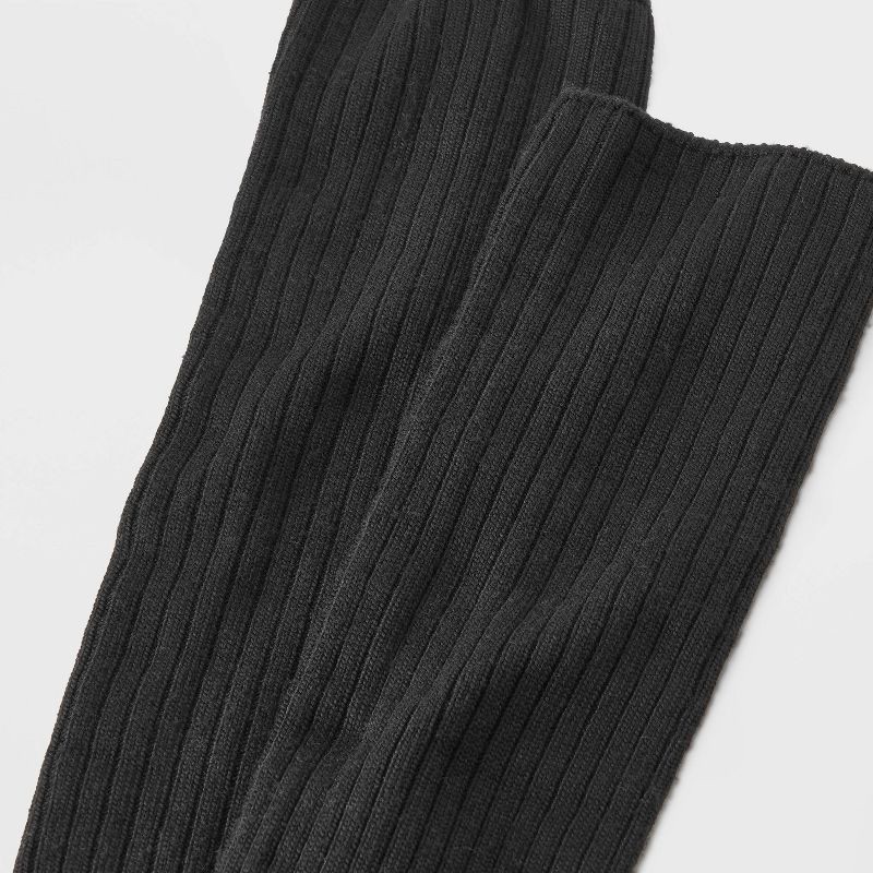 slide 4 of 4, Women's Ribbed Super Soft Slouch Crew Boot Socks - Auden™ Black 4-10, 1 ct