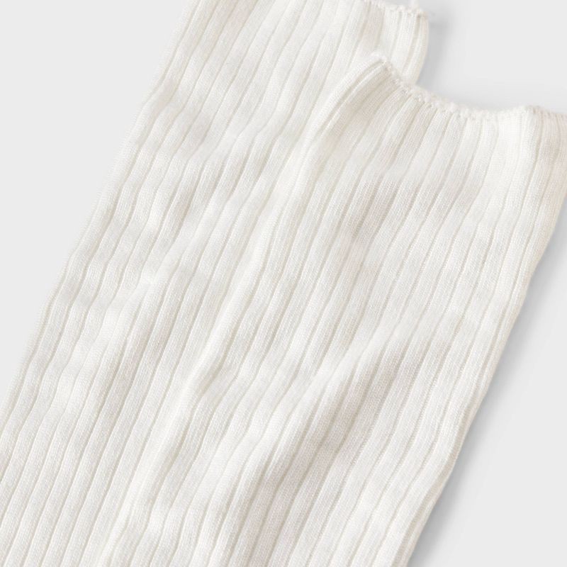 slide 4 of 4, Women's Ribbed Super Soft Slouch Crew Boot Socks - Auden™ Ivory 4-10, 1 ct
