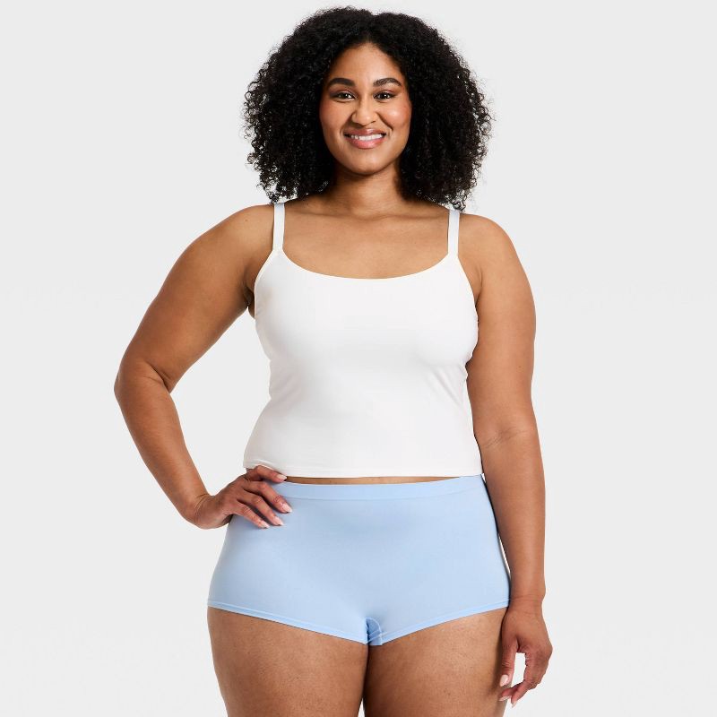 slide 3 of 3, Women's Seamless Boy Shorts Underwear- Auden™ Light Blue 2X, 1 ct