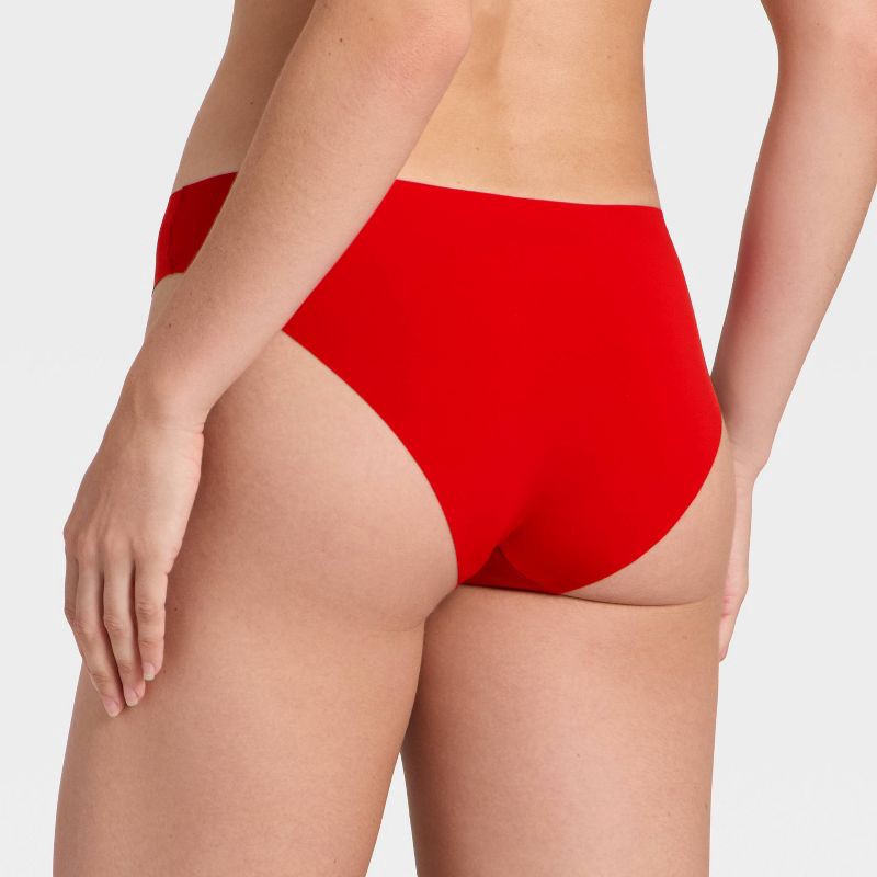 slide 2 of 5, Women's Invisible Edge Bikini Underwear - Auden™ Red XS, 1 ct