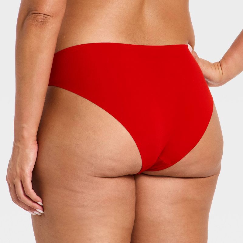 slide 5 of 5, Women's Invisible Edge Bikini Underwear - Auden™ Red XS, 1 ct