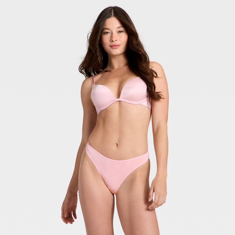 slide 3 of 5, Women's Modal Blend Thong Underwear - Auden™ Blush L, 1 ct