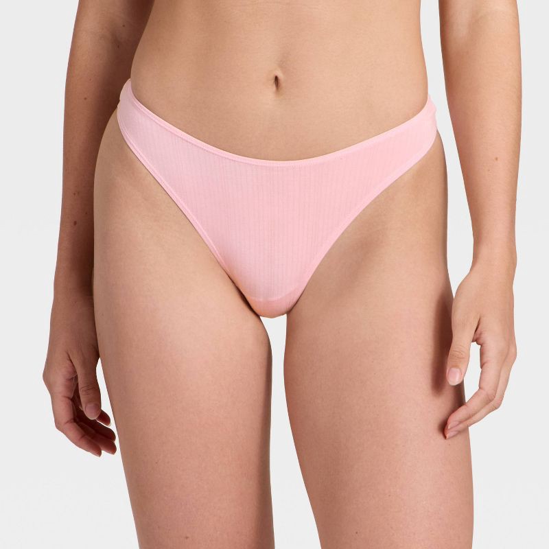 slide 1 of 5, Women's Modal Blend Thong Underwear - Auden™ Blush XL, 1 ct