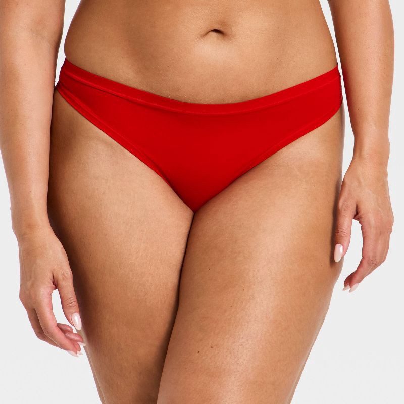 slide 4 of 5, Women's Luxury Collection Luxe Stretch Thong Underwear - Auden™ Red L, 1 ct